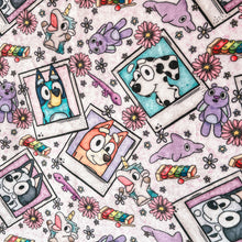 Load image into Gallery viewer, Minky Blanket in Polaroid Bluey