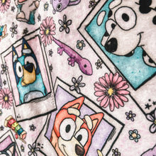 Load image into Gallery viewer, Minky Blanket in Polaroid Bluey