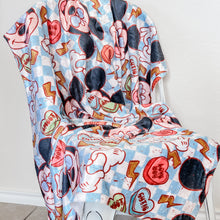 Load image into Gallery viewer, Minky Blanket in Cool Mickey Valentine