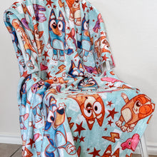 Load image into Gallery viewer, Minky Blanket in Magical Time Bluey