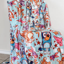 Load image into Gallery viewer, Minky Blanket in Magical Time Bluey