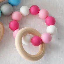 Load image into Gallery viewer, Mini Natural Wood and Silicone Teether