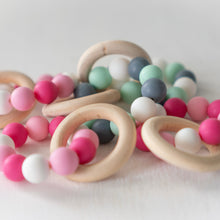 Load image into Gallery viewer, Mini Natural Wood and Silicone Teether