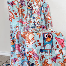 Load image into Gallery viewer, Minky Blanket in Magical Time Bluey
