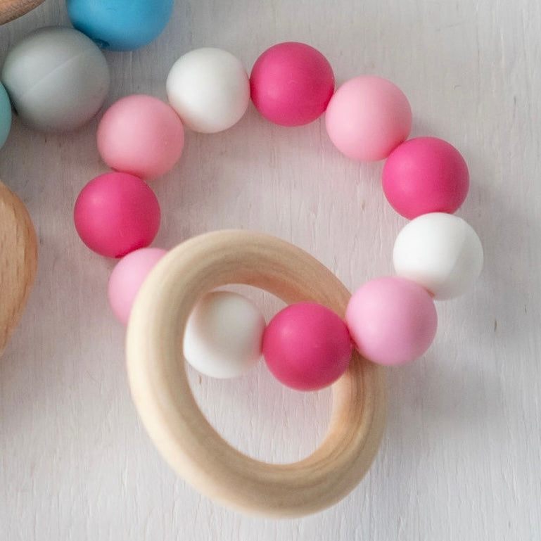 Mini Natural Wood and Silicone Teether
